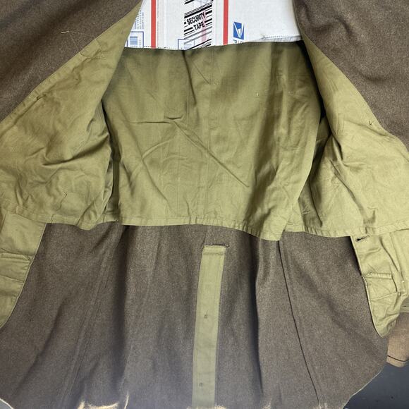 Original USA Army Wool Overcoat Military Worn during Korean War!!! Size 38S - Picture 8 of 12